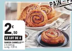 E.Leclerc LE LOT DE 4 DANISH CANNELLE offre