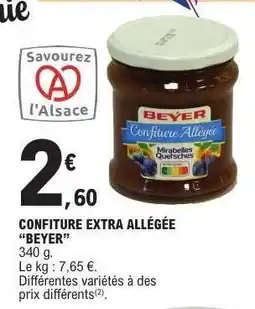 E.Leclerc CONFITURE EXTRA ALLÉGÉE “BEYER” offre