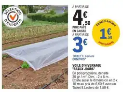 E.Leclerc Voile d'hivernage 'Beaux Jours' offre