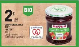 E.Leclerc CONFITURE EXTRA BIO BEYER offre