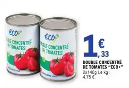 E.Leclerc DOUBLE CONCENTRÉ DE TOMATES “ECO+” offre
