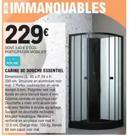E.Leclerc CABINE DE DOUCHE ESSENTIEL offre
