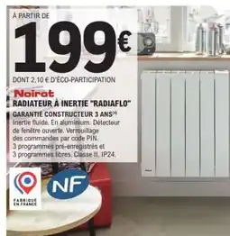 E.Leclerc Noirot Radiateur à Inertie 'Radiaflo' offre