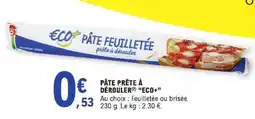 E.Leclerc PÂTE PRÊTE À DÉROULER “ECO+” offre