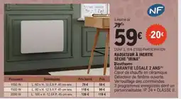 E.Leclerc RADIATEUR À INERTIE SÈCHE IRINA offre