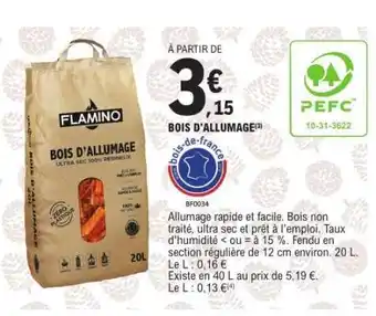 E.Leclerc Bois d'allumage offre