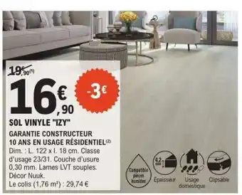 E.Leclerc SOL VINYLE IZY offre