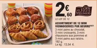 E.Leclerc Assortiment De 12 Mini Viennoiseries Pur Beurre offre