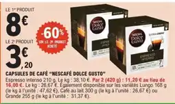 E.Leclerc CAPSULES DE CAFÉ NESCAFÉ DOLCE GUSTO offre
