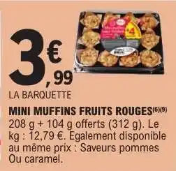 E.Leclerc MINI MUFFINS FRUITS ROUGES offre