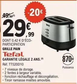 E.Leclerc Tefal Grille Pain offre
