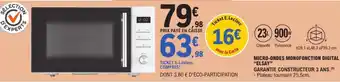 E.Leclerc Micro-ondes Monofonction Digital 'Elsay' offre