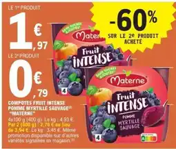E.Leclerc COMPOTES FRUIT INTENSE POMME MYRTILLE SAUVAGE offre