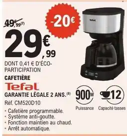 E.Leclerc Cafetière Tefal offre