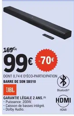 E.Leclerc BARRE DE SON SB510 offre
