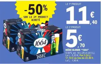 E.Leclerc Bière Blonde 1664 offre