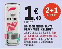 E.Leclerc Boisson Énergisante Peach Vibe “Celsius” offre
