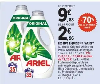 E.Leclerc LESSIVE LIQUIDE ARIEL offre