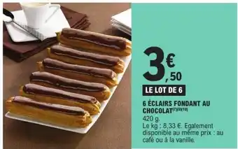 E.Leclerc 6 Éclairs Fondant au Chocolat offre