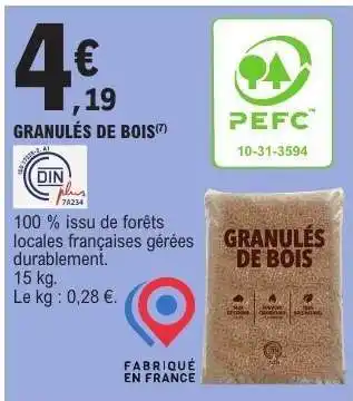 E.Leclerc Granulés de bois offre