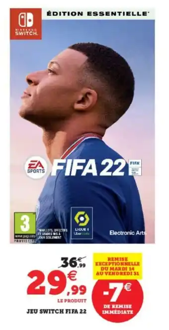 Hyper U Jeu switch fifa 22 offre