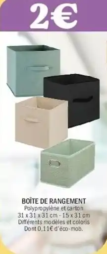 La Foir'Fouille Boîte de rangement offre
