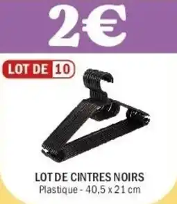 La Foir'Fouille Lot de cintres noirs offre
