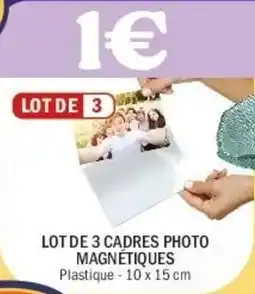 La Foir'Fouille Lot de 3 cadres photo magnétiques offre