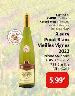 Colruyt Alsace Pinot Blanc Vieilles Vignes 2023 offre