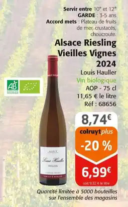 Colruyt Alsace Riesling Vieilles Vignes 2024 offre