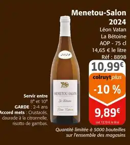 Colruyt Menetou-Salon 2024 La Bétoine offre