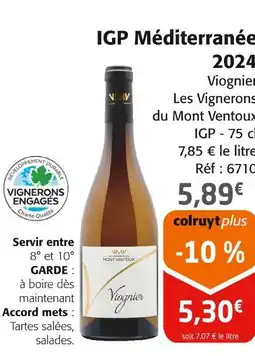 Colruyt IGP Méditerranée 2024 offre