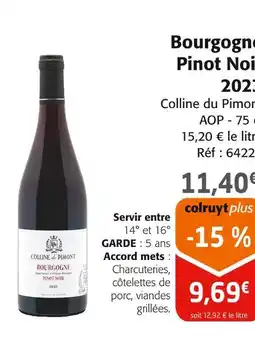 Colruyt Bourgogne Pinot Noir 2023 offre