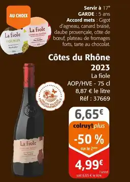 Colruyt Côtes du Rhône 2023 offre