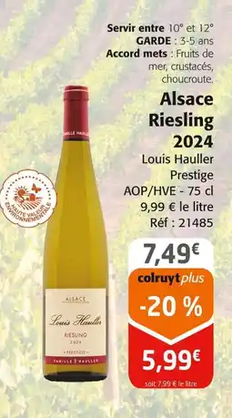 Colruyt Alsace riesling 2024 offre