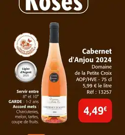 Colruyt DOMAINE DE LA PETITE CROIX Cabernet d'anjou 2024 offre