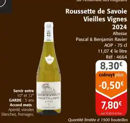 Colruyt Roussette de Savoie Vieilles Vignes 2024 offre