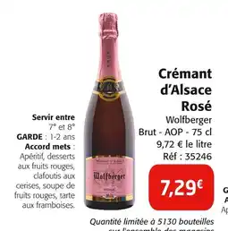 Colruyt WOLFBERGER Crémant d'alsace rosé offre