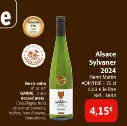 Colruyt HENRI MARTIN Alsace Sylvaner 2024 offre