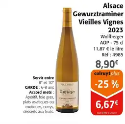 Colruyt Alsace Gewurztraminer Vieilles Vignes 2023 offre