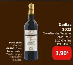 Colruyt CHEVALIER DES TERRASSES Gaillac 2023 offre