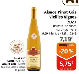 Colruyt Alsace Pinot Gris Vieilles Vignes 2023 offre