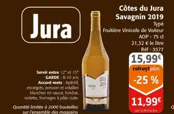 Colruyt Côtes du Jura Savagnin 2019 offre