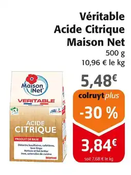 Colruyt MAISON NET Véritable Acide Citrique offre