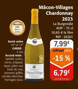 Colruyt Mâcon-Villages Chardonnay 2023 offre