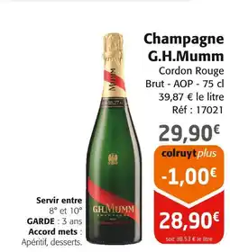 Colruyt Champagne G.H.Mumm offre
