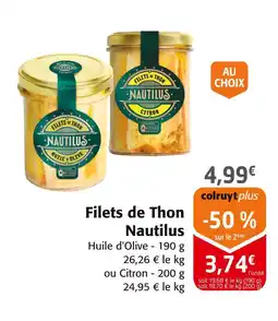 Colruyt NAUTILUS Filets de thon offre