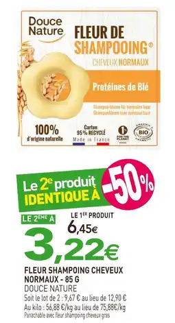 naturéO DOUCE NATURE Fleur de shampoing cheveux normaux - 85 g offre