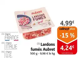Colruyt Aubret Lardons fumés offre