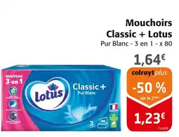 Colruyt Lotus Mouchoirs Classic + offre